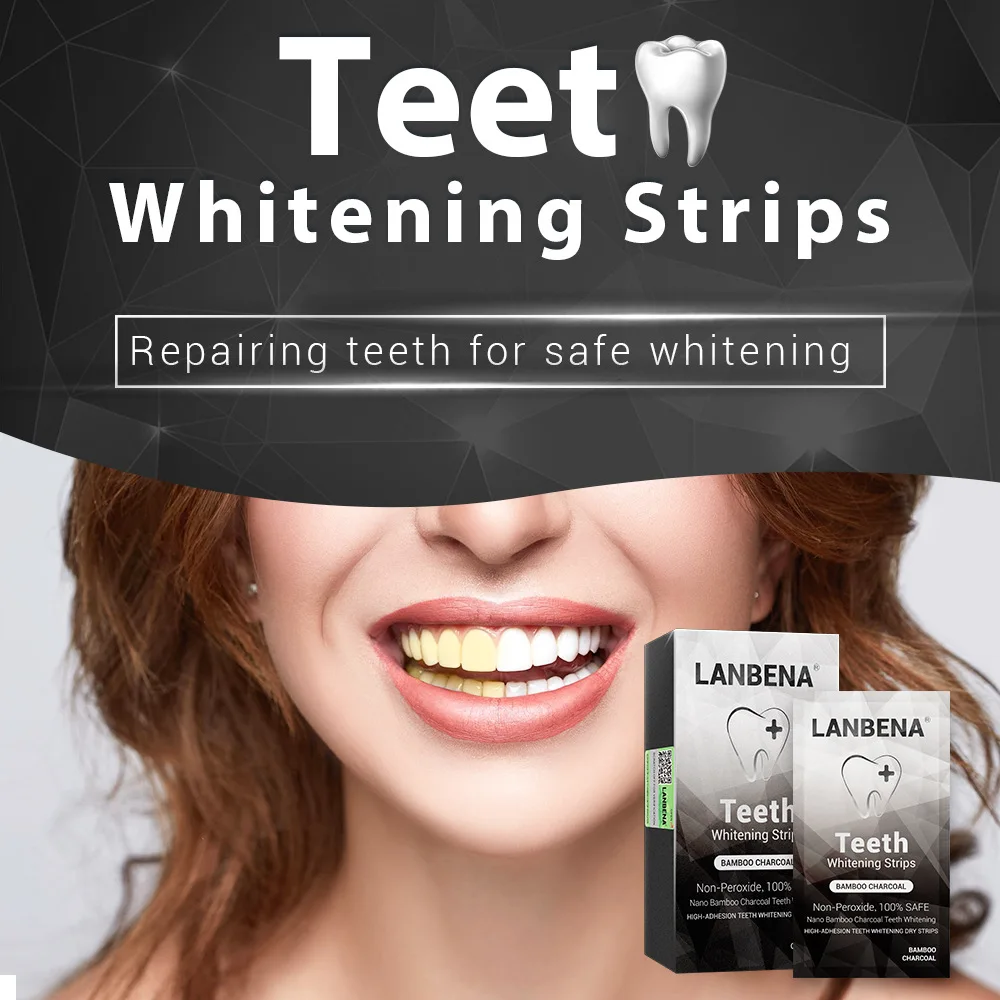 LANBENA Bamboo Charcoal Teeth Whitening Strips Oral Teeth Hygiene Removes Plaque Stains Tooth Daily UseTeeth Care 7 Pairs / Box
LANBENA Bamboo Charcoal Teeth Whitening Strips Oral Teeth Hygiene Removes Plaque Stains Tooth Daily UseTeeth Care 7 Pairs / Box