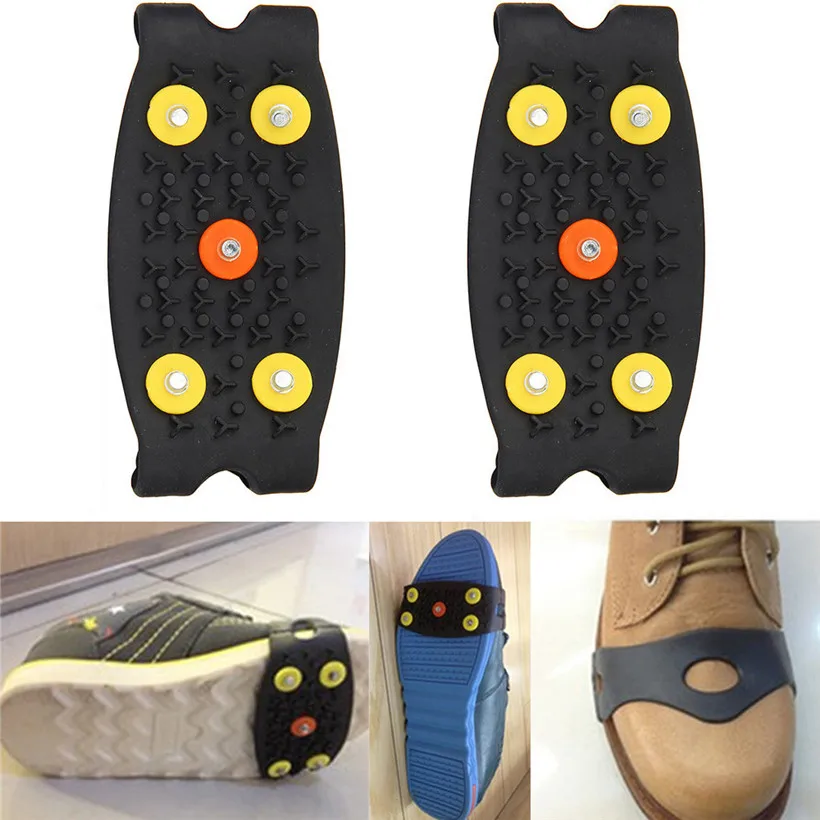 Anti Slip Ice Climbing Spikes Grips Crampon Cleats 5-Stud Shoes Cover Safety & Survival Climbing Boots Accessories 4a
Anti Slip Ice Climbing Spikes Grips Crampon Cleats 5-Stud Shoes Cover Safety & Survival Climbing Boots Accessories 4a