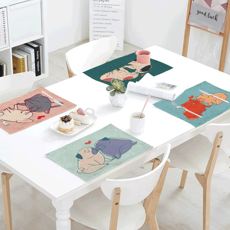 Couples Mate Table Cloth Tea Mat Place Mats Polyester Dog and Cats Foxes Otters Table Napkin Bar Design Party Wedding Decoration
Couples Mate Table Cloth Tea Mat Place Mats Polyester Dog and Cats Foxes Otters Table Napkin Bar Design Party Wedding Decoration