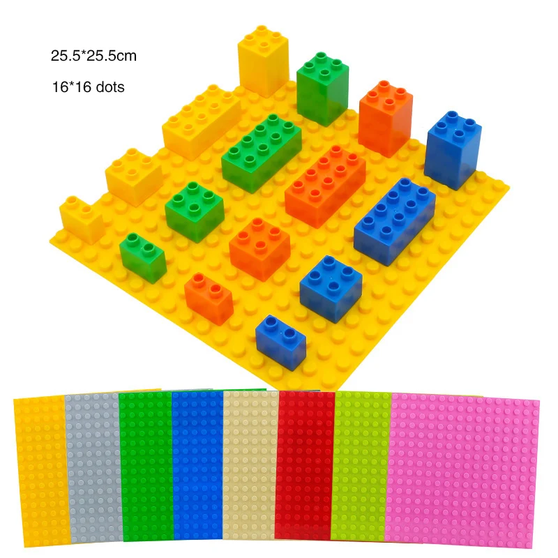 1pc Big Blocks Base Plate 16*16 dots Baseplate 100% Compatible Legoingly Duploe Kids Educational Brick Toys Block animals
1pc Big Blocks Base Plate 16*16 dots Baseplate 100% Compatible Legoingly Duploe Kids Educational Brick Toys Block animals