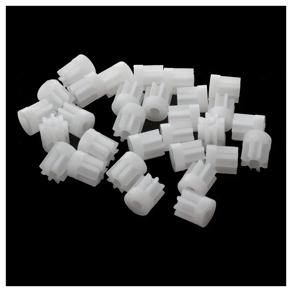 30Pcs 0.5 Modulus 8 Teeth Plastic Gear Cog for 2mm Toy Car Motor Shaft Drop Shipping
30Pcs 0.5 Modulus 8 Teeth Plastic Gear Cog for 2mm Toy Car Motor Shaft Drop Shipping