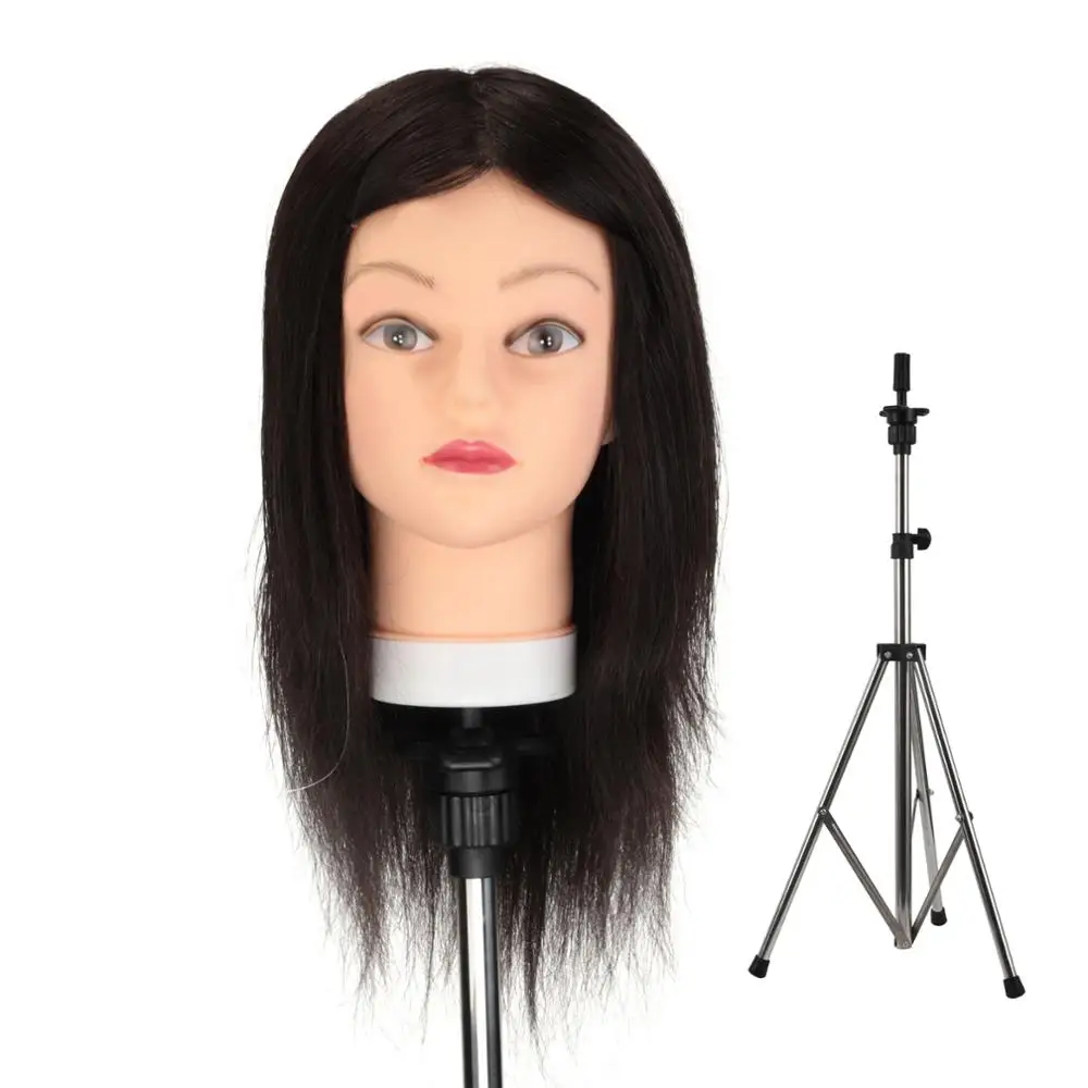 14''Black Hair Mannequin Head Training Styling For Salon Professional Hairdressing Cutting Practice Manikin Head+Aluminum Tripod
14''Black Hair Mannequin Head Training Styling For Salon Professional Hairdressing Cutting Practice Manikin Head+Aluminum Tripod