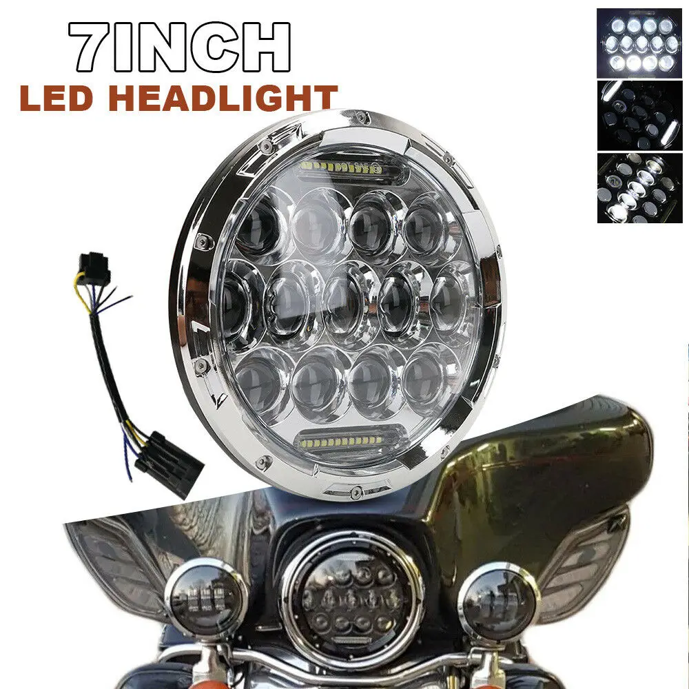 75W 7Inch LED Headlight Angel Eye Round H/Lo Beam For Motorcycle Harley Davidson Chevy Pickup Truck DOT
75W 7Inch LED Headlight Angel Eye Round H/Lo Beam For Motorcycle Harley Davidson Chevy Pickup Truck DOT