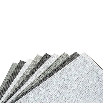 A4 DIY Handmade Building Model Material Building Wall Decoration Culture Stone PVC White Staggered Brick New 
A4 DIY Handmade Building Model Material Building Wall Decoration Culture Stone PVC White Staggered Brick New