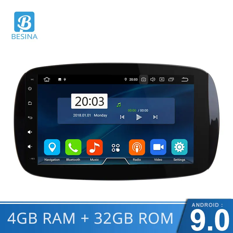 BESINA Android 9.0 Car Multimedia Player For Mercedes Benz Smart 2013 2014 2015 2016 2017 2018 GPS 1 Din Car Radio multimedia
BESINA Android 9.0 Car Multimedia Player For Mercedes Benz Smart 2013 2014 2015 2016 2017 2018 GPS 1 Din Car Radio multimedia