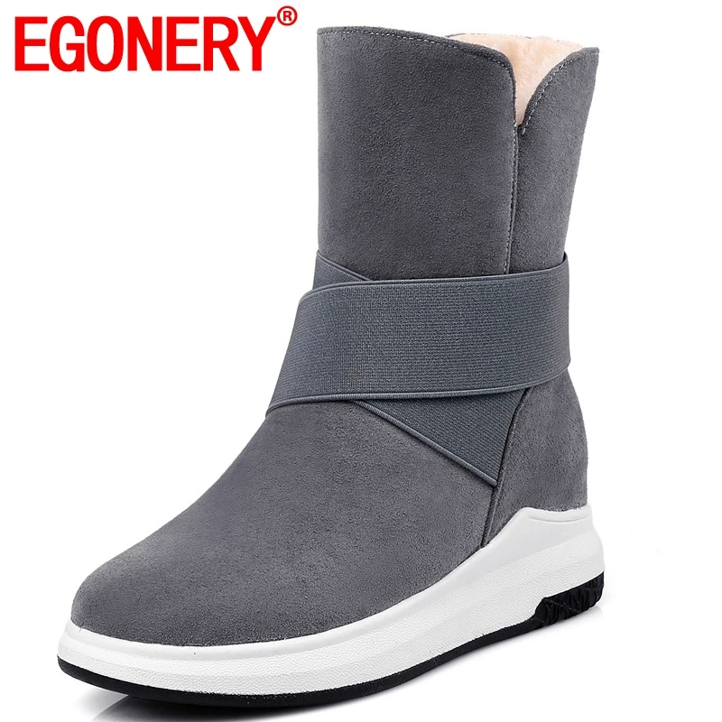 EGONERY women shoes 2019 winter newest casual warm snow boots med wedges platform round toe flock slip-on large size ankle boots
EGONERY women shoes 2019 winter newest casual warm snow boots med wedges platform round toe flock slip-on large size ankle boots