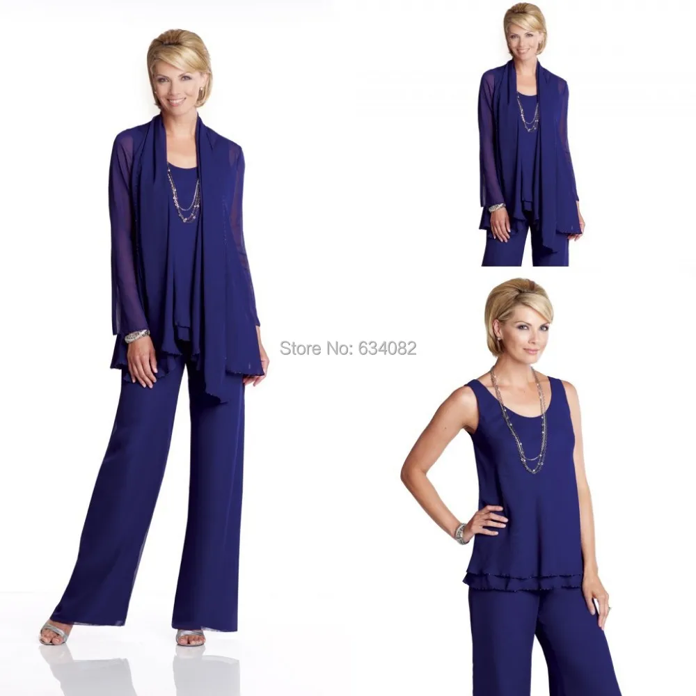 Modest Three Pieces Chiffon Mother of the Bride Groom Pant Suits Cheap Evening Dresses Formal Occasion Gowns For Wedding
Modest Three Pieces Chiffon Mother of the Bride Groom Pant Suits Cheap Evening Dresses Formal Occasion Gowns For Wedding