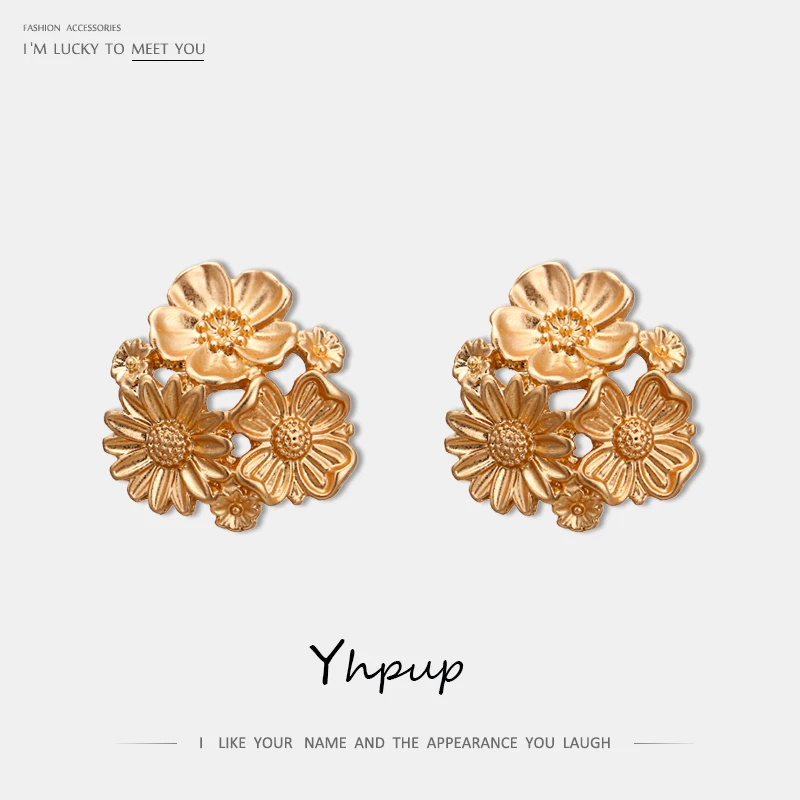 Yhpup Vintage Baroque Flower Plant Stud Earrings Charm Zinc Alloy Gold Earrings for Female Party Jewelry Gift kolczyki orecchini
Yhpup Vintage Baroque Flower Plant Stud Earrings Charm Zinc Alloy Gold Earrings for Female Party Jewelry Gift kolczyki orecchini