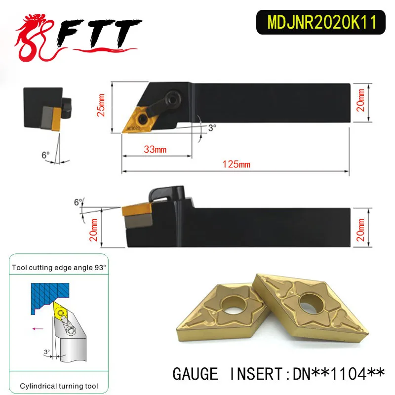 MDJNR2020K11 93 Degree External Turning Lathe Bar Tool Holder For DNMG110404 DNMG110408 Used on CNC Lathe Machine
MDJNR2020K11 93 Degree External Turning Lathe Bar Tool Holder For DNMG110404 DNMG110408 Used on CNC Lathe Machine