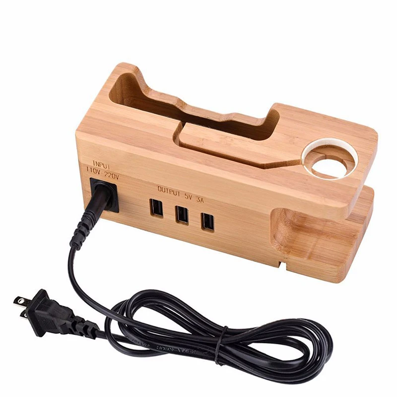 For iPhone watch Charging Dock Station for iPhone 8 7 7 Plus 6 6S Plus 5 Wooden 3A Stand Holder Charger USB Port
For iPhone watch Charging Dock Station for iPhone 8 7 7 Plus 6 6S Plus 5 Wooden 3A Stand Holder Charger USB Port