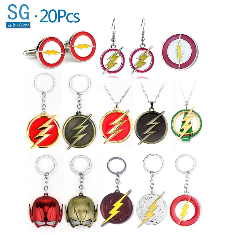 SG 20Pcs DC The Flash Keychains Barry Allen Lightning Choker Shazam Flash Pendants Car Keyring For Wholesale Movie Fans Gifts
SG 20Pcs DC The Flash Keychains Barry Allen Lightning Choker Shazam Flash Pendants Car Keyring For Wholesale Movie Fans Gifts