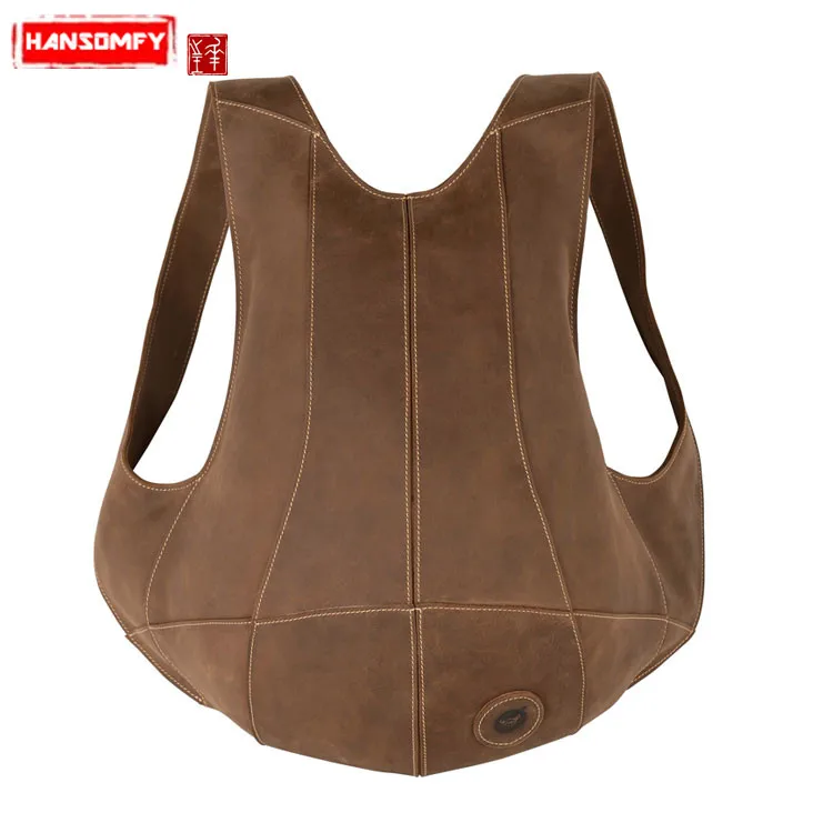 BJYL Crazy horse leather Men backpack retro shoulder Bags men school camera chest bag anti-theft Genuine leather Laptop bags
BJYL Crazy horse leather Men backpack retro shoulder Bags men school camera chest bag anti-theft Genuine leather Laptop bags