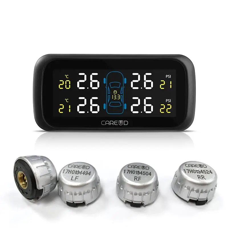 TPMS Tire Pressure Monitoring System U903TB WF Widescreen Display With 4 External Sensors Real Time Digital Monitoring Alarm
TPMS Tire Pressure Monitoring System U903TB WF Widescreen Display With 4 External Sensors Real Time Digital Monitoring Alarm