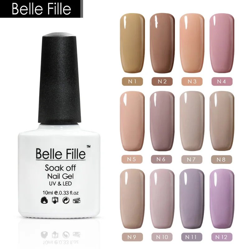 BELLE FILLE 10 мл телесного цвета серии гель лак для ногтей дизайн UV светодиодный Лаки