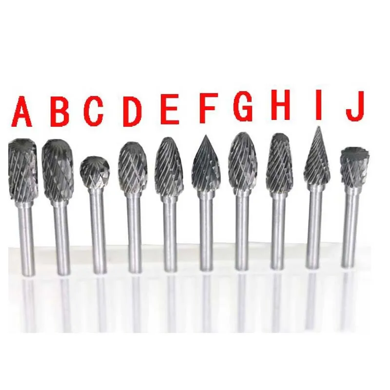 10 Pieces/Set 1/8" Tungsten Carbide Burr Rotary Drill Bits Tools Cutter Files Set Shank
10 Pieces/Set 1/8" Tungsten Carbide Burr Rotary Drill Bits Tools Cutter Files Set Shank