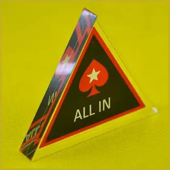 Free shipping NEW 1pc Crystal ALL IN Pokerstar Acrylic Triangle ALL IN Button Poker Cards Guard
Free shipping NEW 1pc Crystal ALL IN Pokerstar Acrylic Triangle ALL IN Button Poker Cards Guard