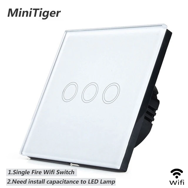 Minitiger EU/UK WIFI Smart 3 Gang Touch Switch APP Wireless Remote Light Wall Touch Switch Work With Alexa / Google Home
Minitiger EU/UK WIFI Smart 3 Gang Touch Switch APP Wireless Remote Light Wall Touch Switch Work With Alexa / Google Home
