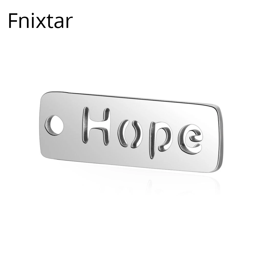 Fnixtar Never Fade 6*17mm Stainless Steel Hope Letter Charms Fashion Polished Jewelry Mini Metal Charms Pendant 20pcs/lot
Fnixtar Never Fade 6*17mm Stainless Steel Hope Letter Charms Fashion Polished Jewelry Mini Metal Charms Pendant 20pcs/lot