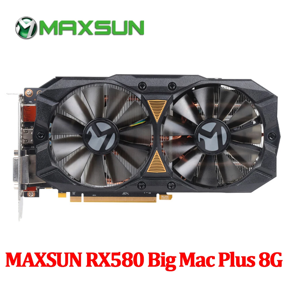 MAXSUN graphic card rx 580 Big Mac Plus 8G PC AMD 256bit GDDR5 8000MHz 1257-1340MHz HDMI+DP+DVI 2304units 14nm RX580 video card
MAXSUN graphic card rx 580 Big Mac Plus 8G PC AMD 256bit GDDR5 8000MHz 1257-1340MHz HDMI+DP+DVI 2304units 14nm RX580 video card