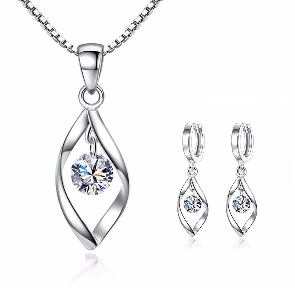 Zircon Necklace Earrings Women Jewelry Sets Fashion Body Accessories Titanium Pendant Necklace Set Woman Ears Decorations 2019
Zircon Necklace Earrings Women Jewelry Sets Fashion Body Accessories Titanium Pendant Necklace Set Woman Ears Decorations 2019