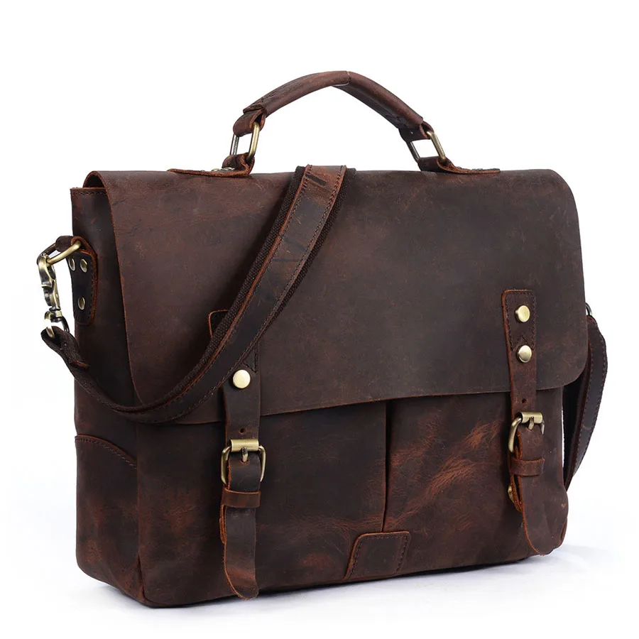 Men Crazy Horse Leather Retro Designer Business Briefcase Document Laptop Case Male Fashion Portfolio Attache Shoulder Bag
Men Crazy Horse Leather Retro Designer Business Briefcase Document Laptop Case Male Fashion Portfolio Attache Shoulder Bag