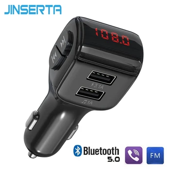 JINSERTA Hands-free Bluetooth 5.0 FM Transmitter Car Modulator Wireless Dual USB Port MP3 Music Player Car Kit Read USB
JINSERTA Hands-free Bluetooth 5.0 FM Transmitter Car Modulator Wireless Dual USB Port MP3 Music Player Car Kit Read USB