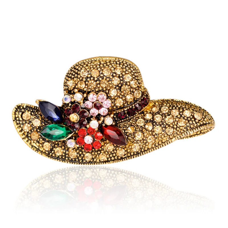 Antique Alloy Corsage Fashion Sun Hat Design Women Brooch Metal Enamel Brooches Bouquet Wedding Dress Clip Pins
Antique Alloy Corsage Fashion Sun Hat Design Women Brooch Metal Enamel Brooches Bouquet Wedding Dress Clip Pins