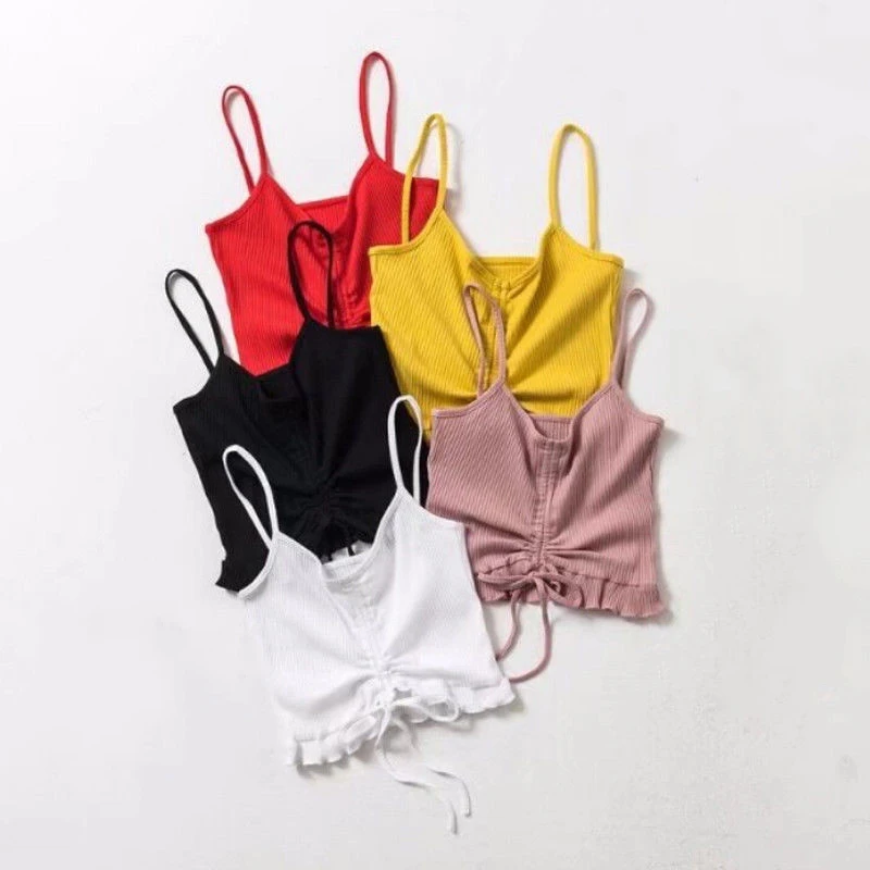 2018 women vest top fashion solid color sleeveless bandage slim sexy tank tops V Neck short female Tank Tops Women camis clothes
2018 women vest top fashion solid color sleeveless bandage slim sexy tank tops V Neck short female Tank Tops Women camis clothes