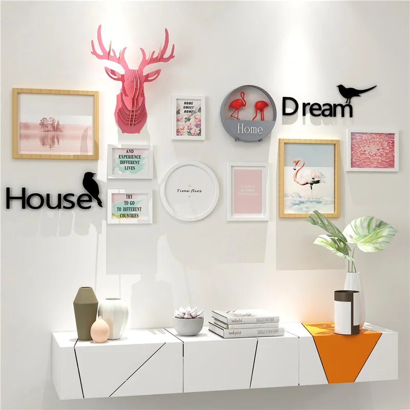 Picture Frame Set with Letters Home Decor Wall Decoration Deer Head Pastoral Painting Wooden Photo Frames HF206MY
Picture Frame Set with Letters Home Decor Wall Decoration Deer Head Pastoral Painting Wooden Photo Frames HF206MY