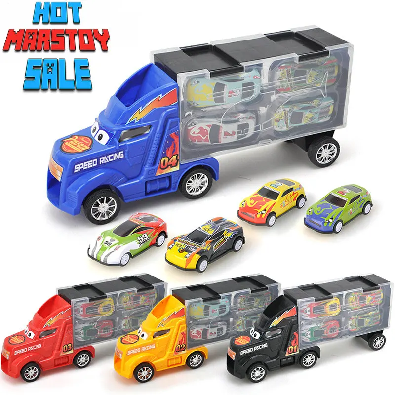 Diecasts ABS Truck Engineering Vehicles Model With 4 Alloy Car Can Launching Toys For Kids Children Resistance To Falling
Diecasts ABS Truck Engineering Vehicles Model With 4 Alloy Car Can Launching Toys For Kids Children Resistance To Falling