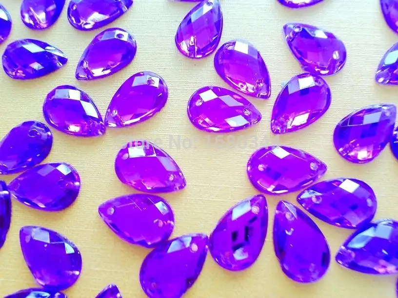 300pcs Sew on flatback gem stones Purple colour 8*13mm Drop shape crystal acryl rhinestones for dress
300pcs Sew on flatback gem stones Purple colour 8*13mm Drop shape crystal acryl rhinestones for dress