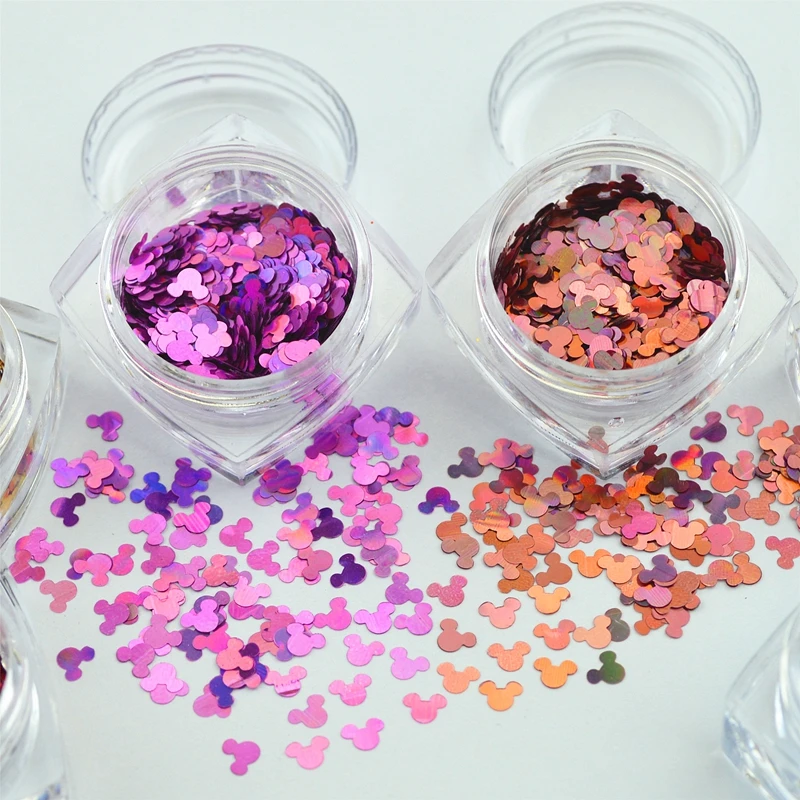 12 Colors Glitter Nail Art Mickey shape Thin Sequins Nail Decal Decor Beauty Nail Art Decorations Accessories 2018 New arrival
12 Colors Glitter Nail Art Mickey shape Thin Sequins Nail Decal Decor Beauty Nail Art Decorations Accessories 2018 New arrival