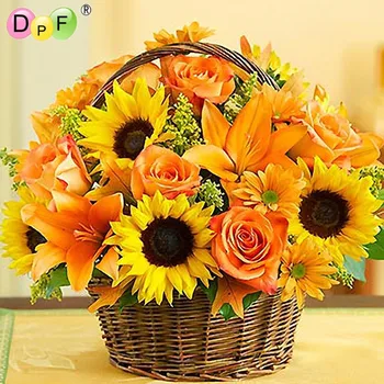 Diamond embroidery Flower basket sunflower needlework home decor 3D diy diamond painting cross stitch Square full Mosaic crafts
Diamond embroidery Flower basket sunflower needlework home decor 3D diy diamond painting cross stitch Square full Mosaic crafts