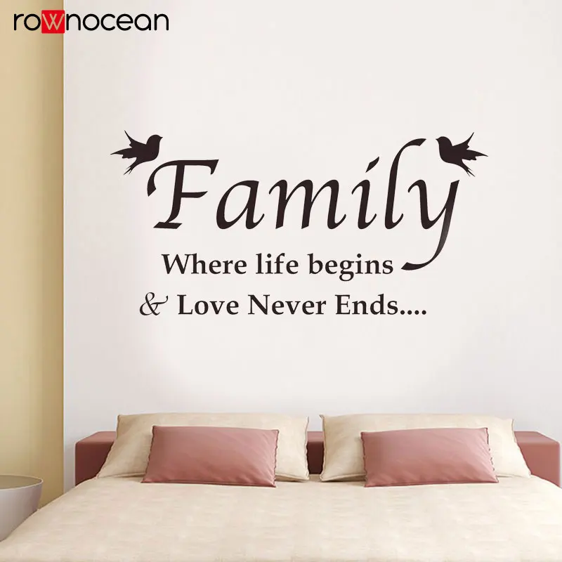 Family Wall Quote Sticker Where Life Begins & Love Never Ends Decal Vinyl Interior Home Decoration Bird Mural Self Adhesive 3Q28
Family Wall Quote Sticker Where Life Begins & Love Never Ends Decal Vinyl Interior Home Decoration Bird Mural Self Adhesive 3Q28