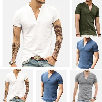 2019 Camisa Male Shirts Men's Baggy Cotton Linen Solid Short Sleeve Retro Shirts Tops Blouse S-2XL Camisas Masculina Plus Size
2019 Camisa Male Shirts Men's Baggy Cotton Linen Solid Short Sleeve Retro Shirts Tops Blouse S-2XL Camisas Masculina Plus Size