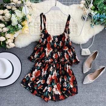 Bohemian Summer Beach Vacation Party 2 Piece Set Women's Sexy O Neck Pleat Short Chic Tops+Mini Skirt Floral Print Two Piece Set
Bohemian Summer Beach Vacation Party 2 Piece Set Women's Sexy O Neck Pleat Short Chic Tops+Mini Skirt Floral Print Two Piece Set