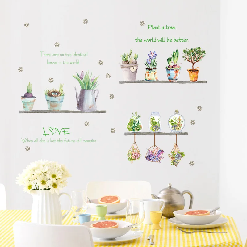 New Flower Bonsai Wall Stickers Potted Plant Green Grass Sticker for Living Room Home Decoration Waterproof Kids Room Art Murals
New Flower Bonsai Wall Stickers Potted Plant Green Grass Sticker for Living Room Home Decoration Waterproof Kids Room Art Murals