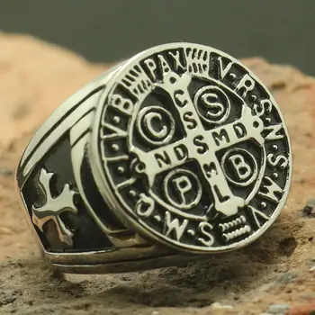 Size 6 to Size 15 20mm Men 316L Stainless Steel Cool NDSMD CSSML CSPB Cross Exorcism Ring Newest Factory Price
Size 6 to Size 15 20mm Men 316L Stainless Steel Cool NDSMD CSSML CSPB Cross Exorcism Ring Newest Factory Price
