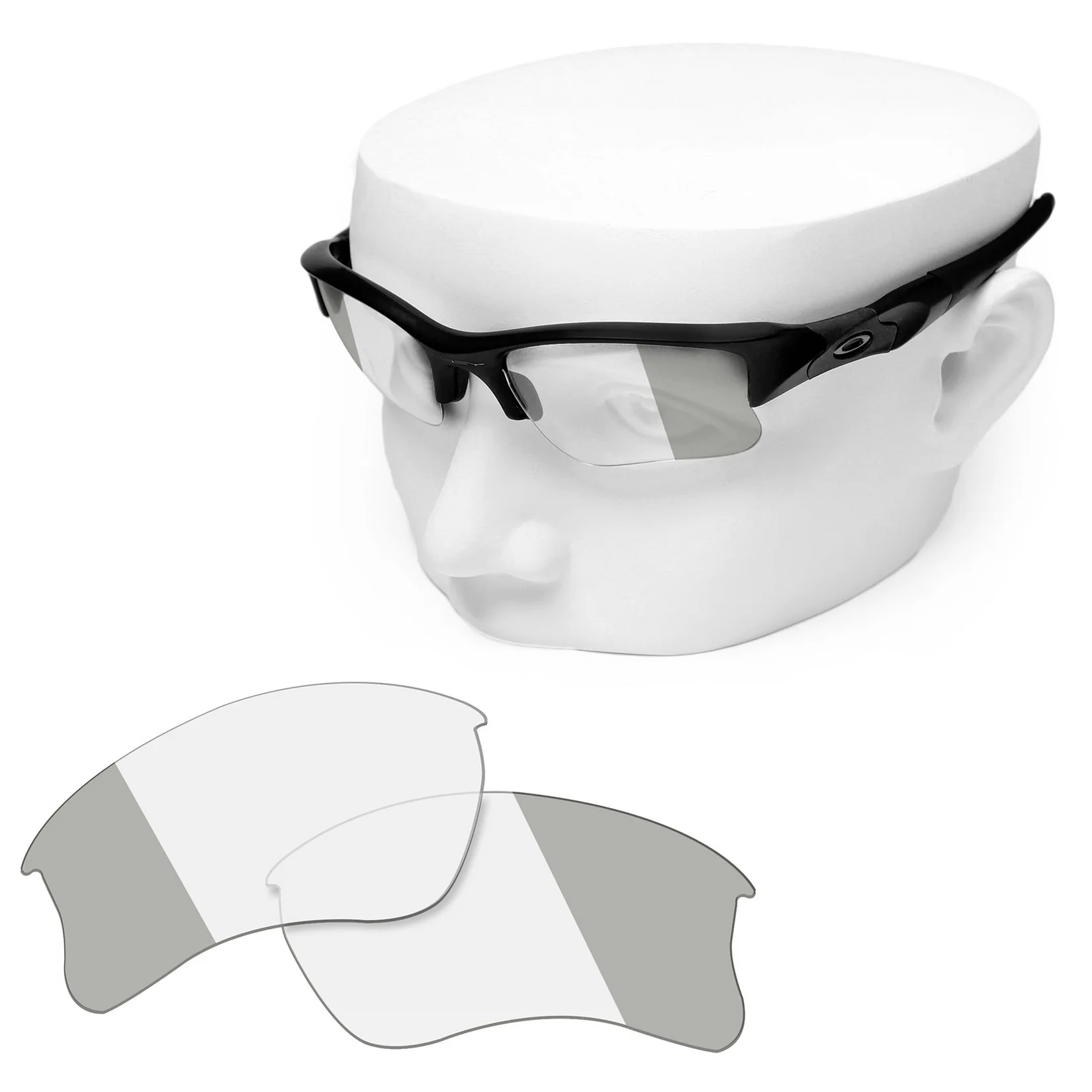 Сменные линзы OOWLIT Eclipse серый фотохромный для-Oakley Flak Jacket XLJ солнцезащитные очки |