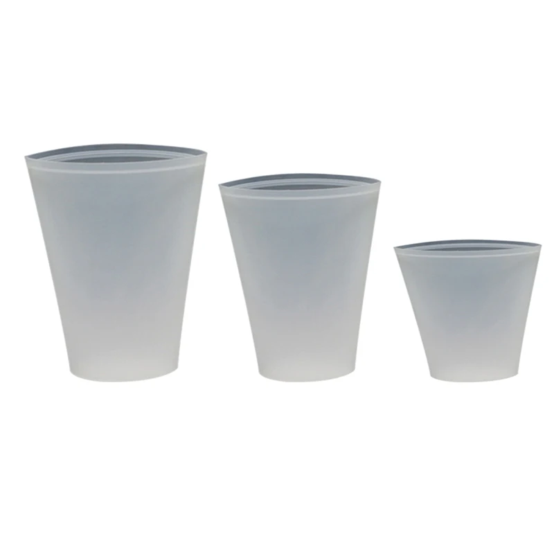3 Pcs Reusable Silicone Food Storage Bags Zip Lock Top Leakproof Containers Stand Up Zip Shut Bag GQ999
3 Pcs Reusable Silicone Food Storage Bags Zip Lock Top Leakproof Containers Stand Up Zip Shut Bag GQ999