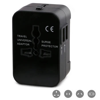 Universal 2.1A International Plug Adapter 2 USB Port World Travel AC Power Charger Adaptor with AU US UK EU converter Plug
Universal 2.1A International Plug Adapter 2 USB Port World Travel AC Power Charger Adaptor with AU US UK EU converter Plug