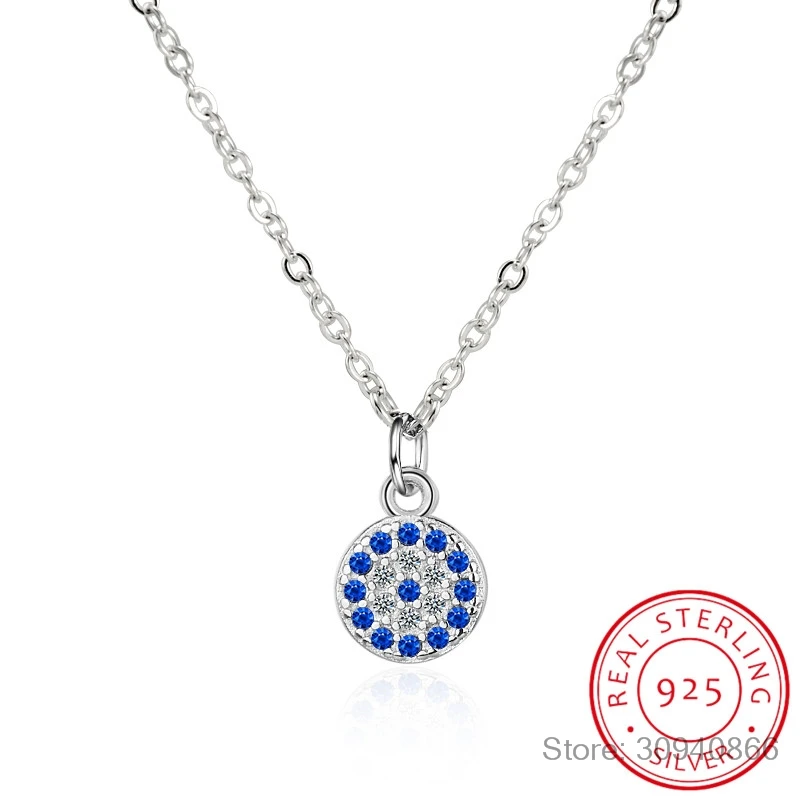 Genuine 925 Sterling Silver Necklace Turkey Round Evil Of Eye Necklaces AAA CZ For Women Link Chain Jewelry 2018 KLTN021
Genuine 925 Sterling Silver Necklace Turkey Round Evil Of Eye Necklaces AAA CZ For Women Link Chain Jewelry 2018 KLTN021