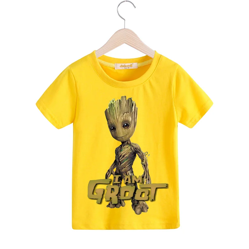 2019 Baby I'm Groot Print Tshirts Summer T-shirts Kids Clothing Children Short Sleeve Tees Top Costume Boys Girls T Shirts TX145 (8)