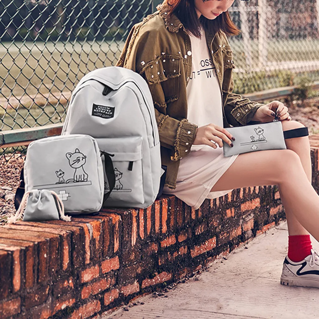 Fashion mini backpack women korean style Women's Outdoor Four-Piece Zip backpack Nylon Solid Color Backpack Travel Bag#q40
Fashion mini backpack women korean style Women's Outdoor Four-Piece Zip backpack Nylon Solid Color Backpack Travel Bag#q40