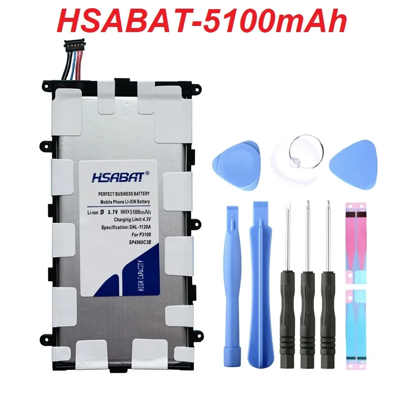 Original HSABAT 5100mAh Battery for Samsung Galaxy Tab 2 7.0 & 7.0 Plus GT-P3100 P3100 P3110 P6200 SP4960C3B
Original HSABAT 5100mAh Battery for Samsung Galaxy Tab 2 7.0 & 7.0 Plus GT-P3100 P3100 P3110 P6200 SP4960C3B