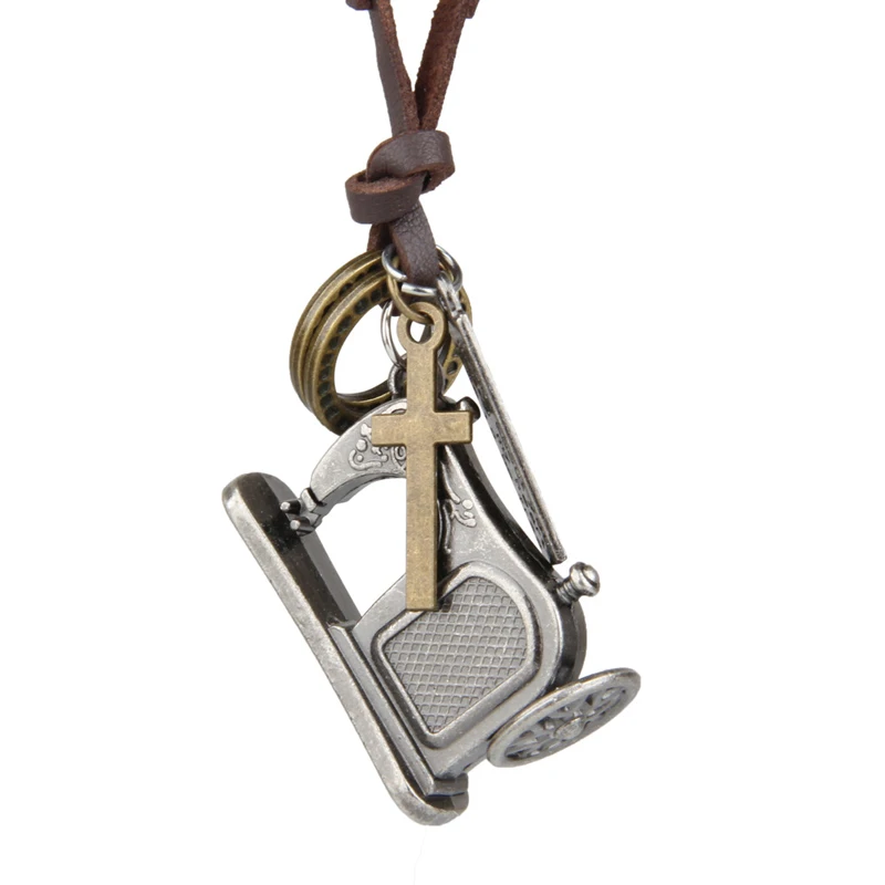 NIUYITID Vintage Tailor Sewing Machine Necklace Pendants Fashion Jewelry For Women Men Leather Neclace Adjustable
NIUYITID Vintage Tailor Sewing Machine Necklace Pendants Fashion Jewelry For Women Men Leather Neclace Adjustable