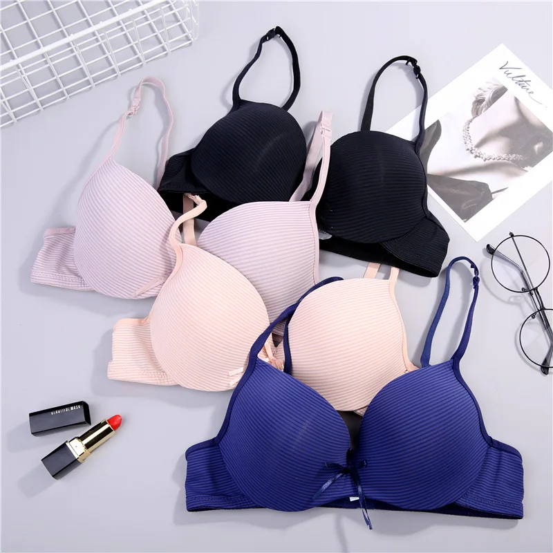Seamless Striped Bras For Women Lingerie Sexy Bra Push Up Bralette Underwire Brassiere 3/4 A B Cup Female Intimates Underwear
Seamless Striped Bras For Women Lingerie Sexy Bra Push Up Bralette Underwire Brassiere 3/4 A B Cup Female Intimates Underwear