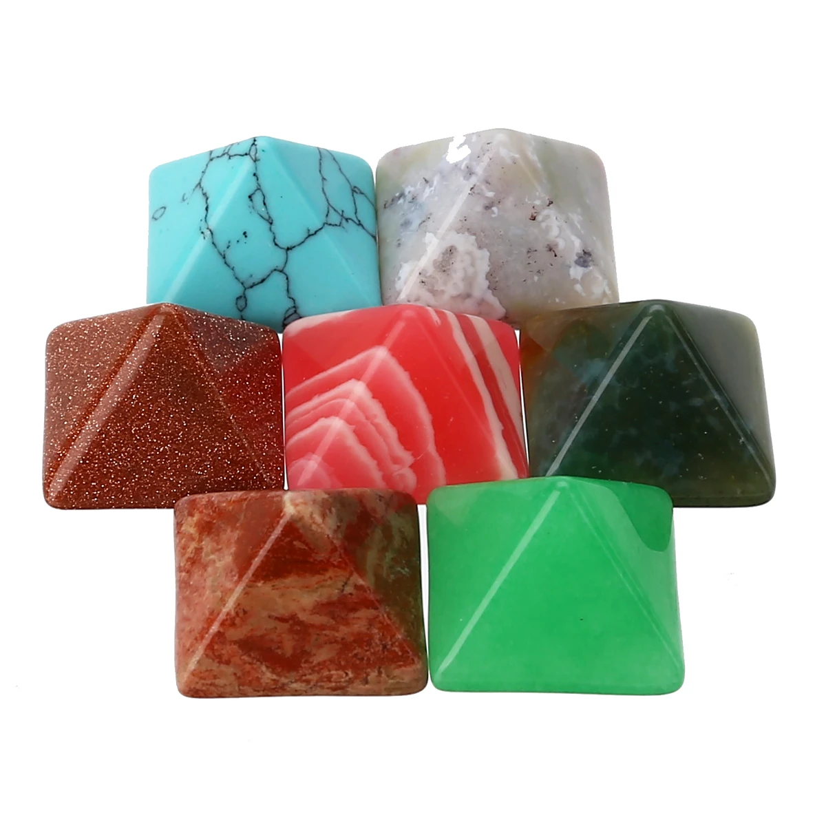 Reiki Stones Charms Pyramid 7pcs/set Chakra Natural Gem Stone Colorful Feng Shui Crystal Healing Pendants Mayitr
Reiki Stones Charms Pyramid 7pcs/set Chakra Natural Gem Stone Colorful Feng Shui Crystal Healing Pendants Mayitr