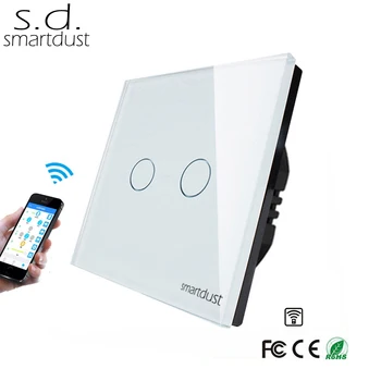 Smartdust EU Wireless Switch, EWelink App 2 Gang Smart Switch Home Automation, Glass Panel Wifi Interruptor Touch Switch
Smartdust EU Wireless Switch, EWelink App 2 Gang Smart Switch Home Automation, Glass Panel Wifi Interruptor Touch Switch