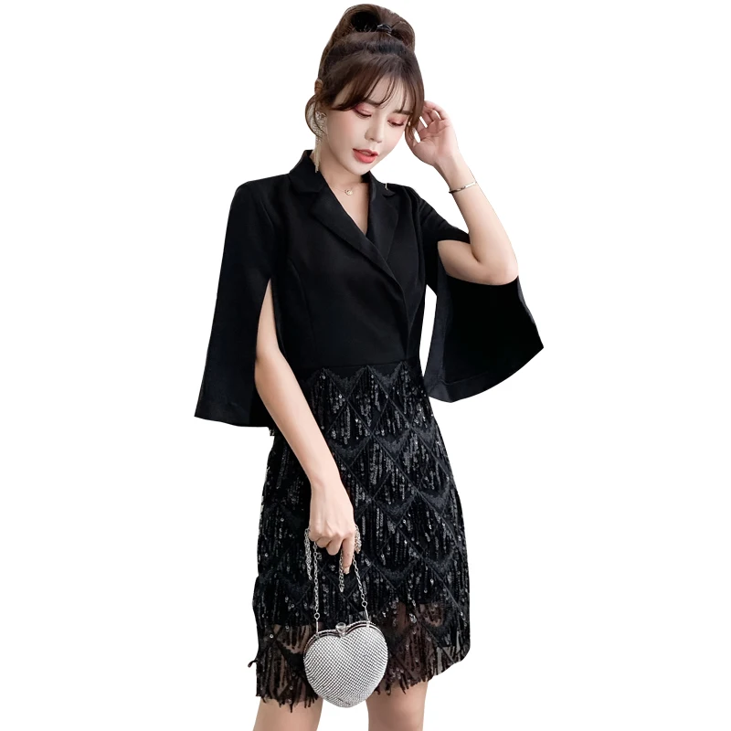 Aihuyigui 2019 summer runway black dress women notched Collar hafl sleeve high waist patchwork dress dr267
Aihuyigui 2019 summer runway black dress women notched Collar hafl sleeve high waist patchwork dress dr267